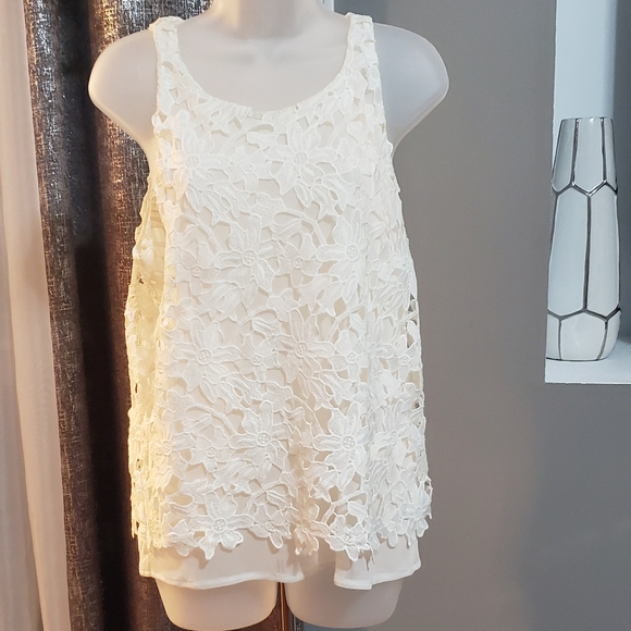 Express Tops - 3 for 25 EXPRESS White lace crochet top size M